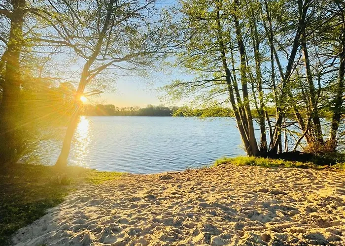 Modernes Ferienhaus Mit 4 Separaten Appartements, Je Mit Vollausgestatteter Kuechenzeile Und Eigenem Bad, 2 Gehminuten Zum Badesee, Garten, Grillplatz, Kinderspielbereich, Hunde Sind Willkommen Blumenholz foto